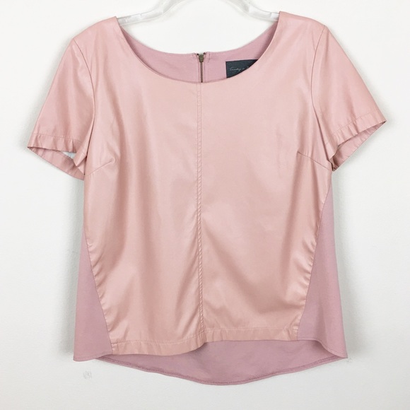Anthropologie Tops - Anthropologie Sunday in Brooklyn Faux Leather Top